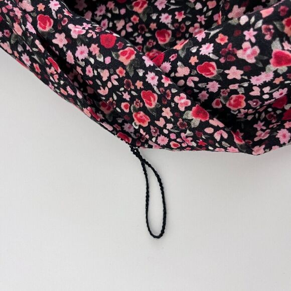 Margaret O'Leary Dress Women XS Black Pink Floral Midi Cottagecore Prairie Boho - Picture 7 of 15